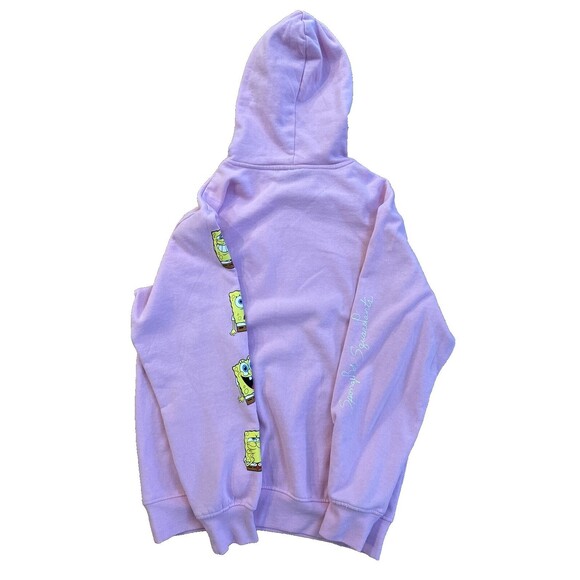Nickelodeon Spongebob Bikini Bottom Driver's License Pink Pullover Hoodie Mens S - Picture 3 of 8